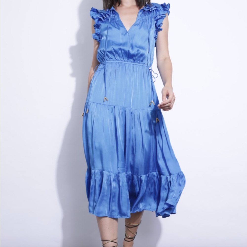 Sabrina Midi Dress in Cerulean